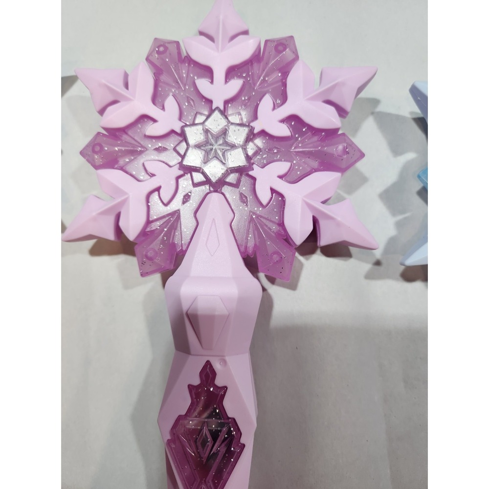 (3) Frozen Light Up Snowflake Wands, 13", 2 -Blue, 1-Pink, Lights & Sounds Work! - Picture 8 of 16